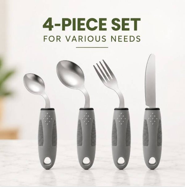 4-Piece 𝗥𝗶𝗴𝗵𝘁-𝗛𝗮𝗻𝗱𝗲𝗱 Adaptive Set for Parkinson’s and Hand Tremors