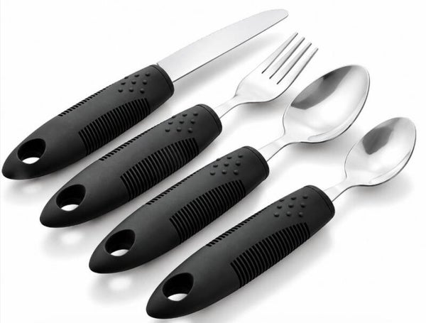 𝗡𝗢𝗡-𝗪𝗘𝗜𝗚𝗛𝗧𝗘𝗗 - 4 Piece Set Adaptive Utensils