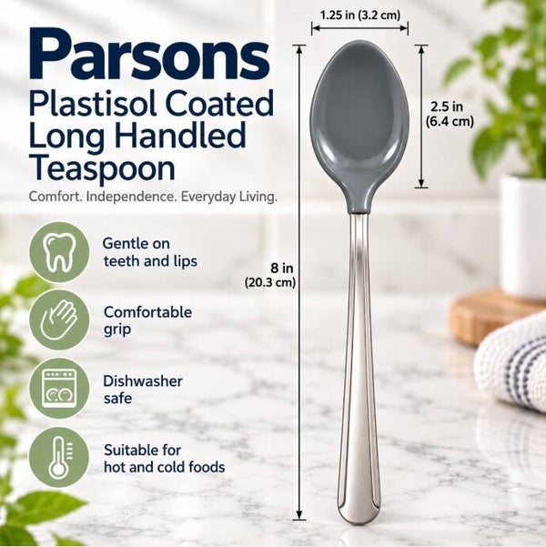 Parsons ADL Plastisol Coated Teaspoon 8 inches