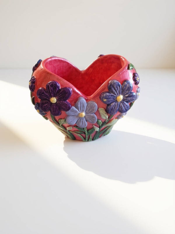 Heart shaped vase