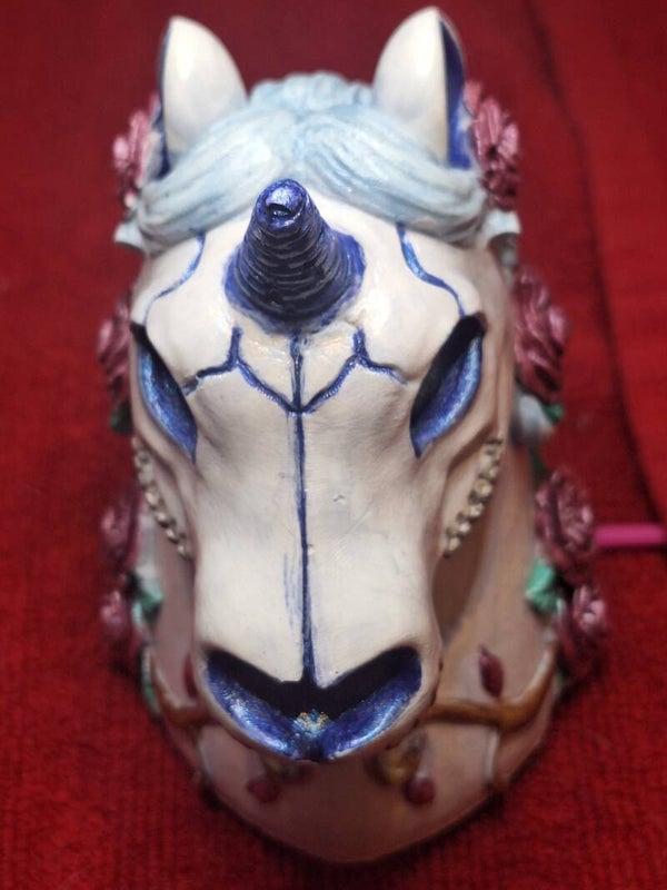 White unicorn scull