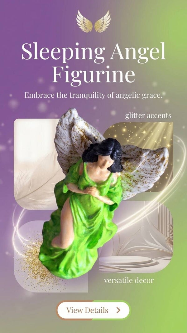 Adult angel with green dress