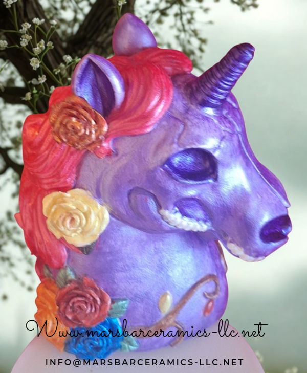 Purple scull unicorn