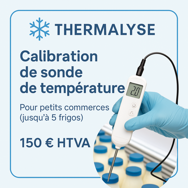 Calibration de sondes de température Pour petits commerces (jusqu’à 5 réfrigérateurs)