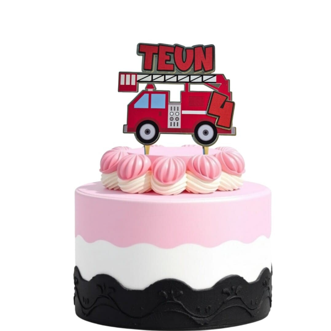 Brandweerwagen Taarttopper (ook met Sam mogelijk)