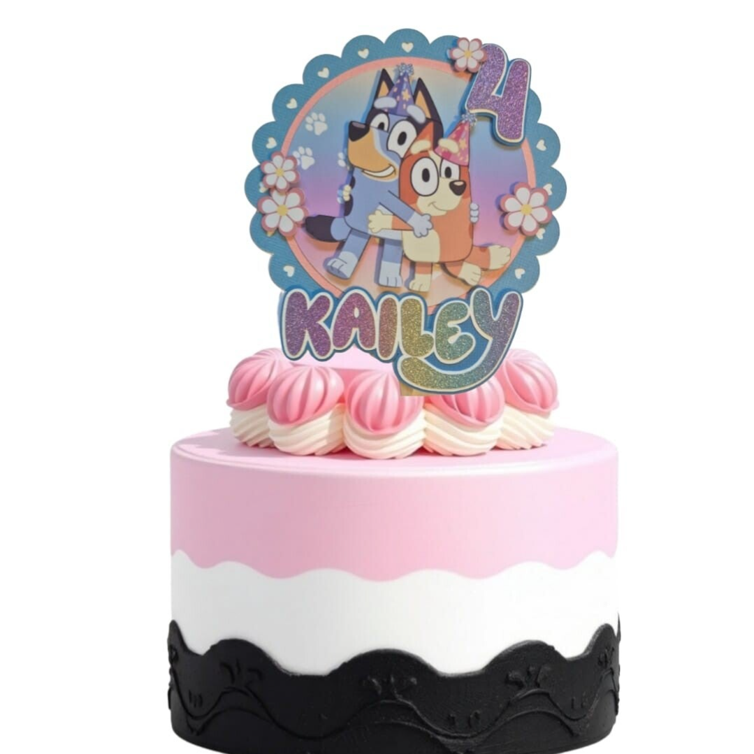 Girly Blue TaartTopper