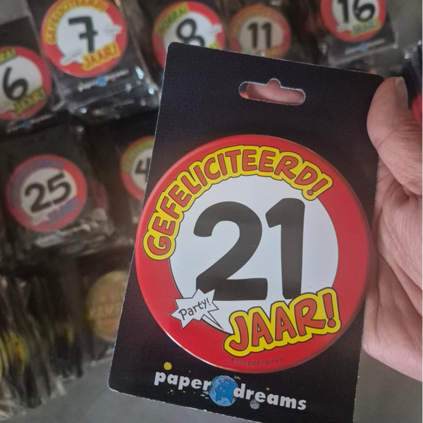 XXL Feestbuttons – 10 cm