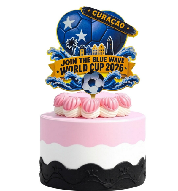 Blue Wave Taarttopper – Curaçao World Cup 2026