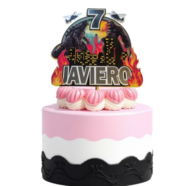 Godzilla vs KingKong TaartTopper