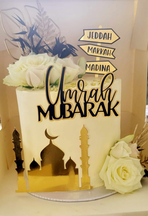 Umrah Mubarak taartdeco set