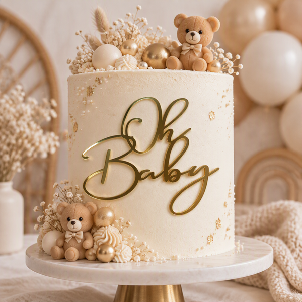 Oh Baby taartdecoratie > Keuze uit 6 lettertypes