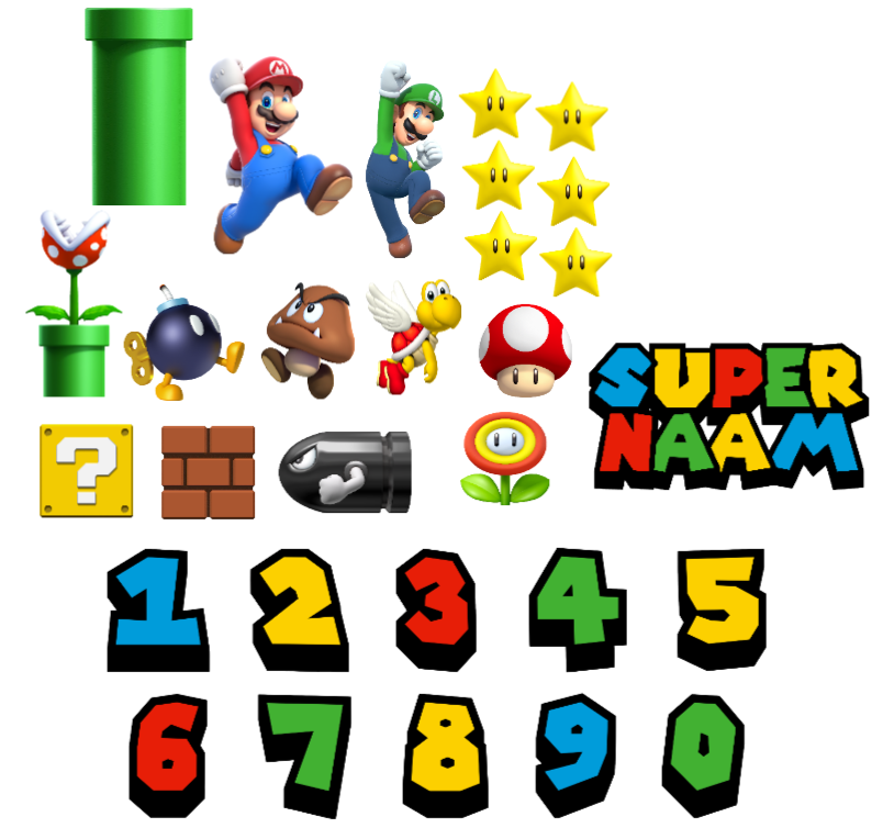 Taart Deco Set > Mario