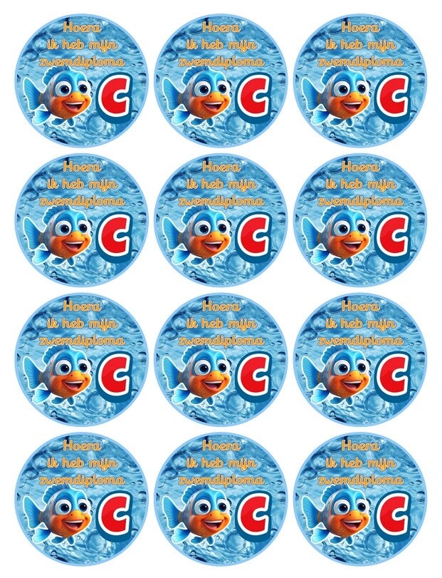 Traktatie Stickers > Zwemdiploma C