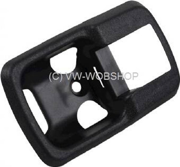 Zwarte deurgreep paneel