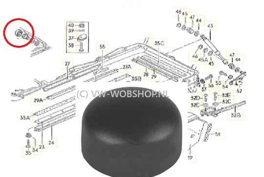 Originele VW afdekkap - 155871143