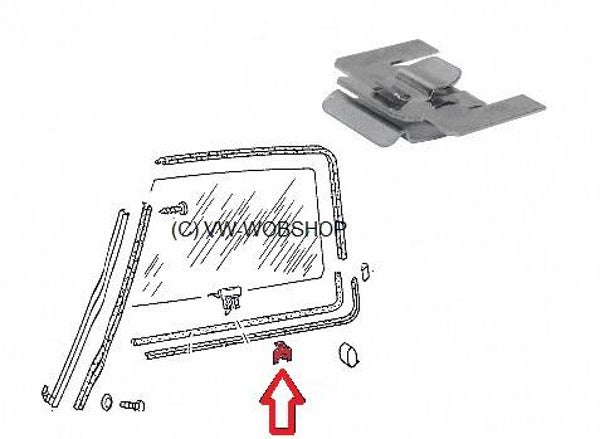 Bevestigingsklem voor deurlijsten (raamlikkers) 171837485