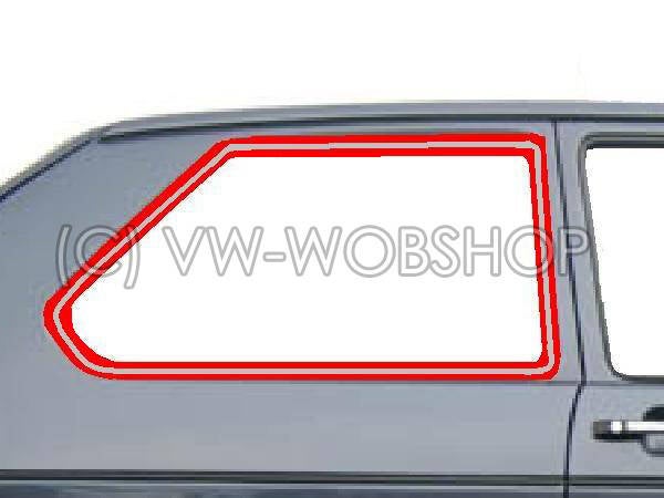 Rechter zijkant raamrubber voor chrome sierlijst 171845322 A