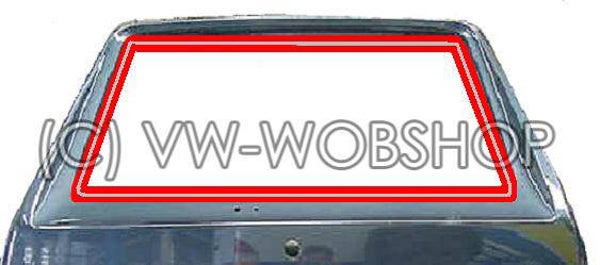 Achterraamrubber voor chrome sierlijst 191845521 A