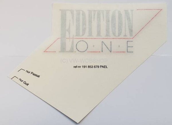 EDITION ONE motorkap sticker 1918553679 PAEL