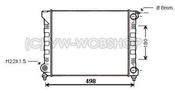 Radiateur 430 x 320mm 1.5 1983 - 1983  191121253 K - 191121253 D - 171121253 K