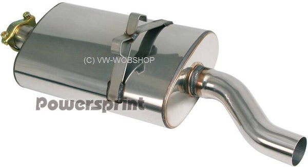 Powersprint Rvs 60 mm einddemper  diameter 60 mm