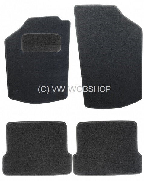 4 delige automatten zwart Golf 1