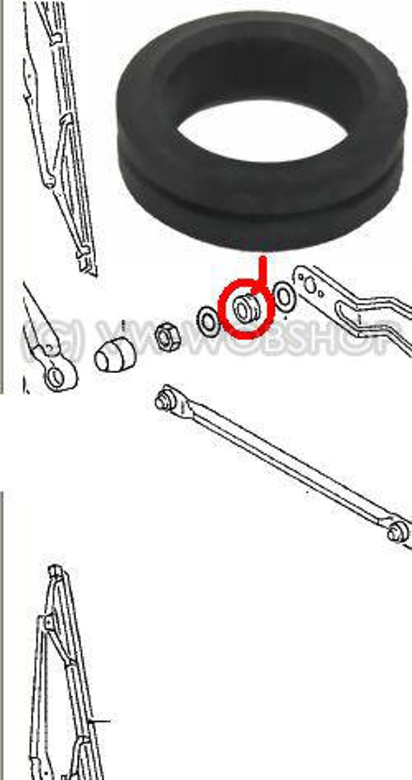 Afdichtingsrubber ruitenwisser arm 133955261