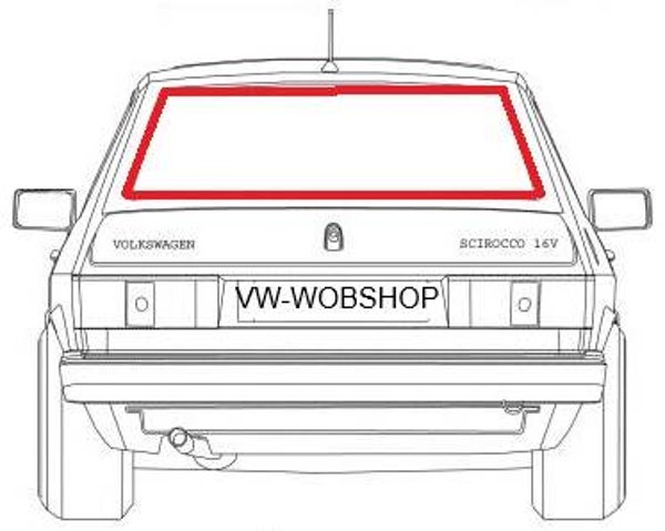 Achterruit afdichting met groef voor sierlijst, Scirocco 1, 531845521A