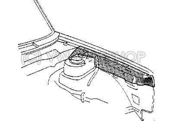 Bevestiging voorscherm links repro