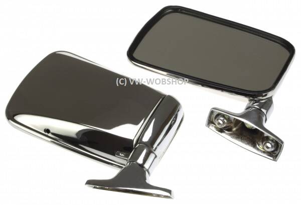 Chromen spiegels setprijs Links en Rechts
