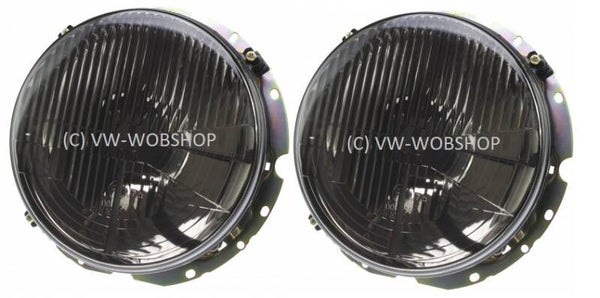 Koplamp zwart met kruis originele look koplampen