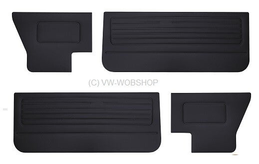 Zwarte portierbekleding 4 delig Cabrio  155808002