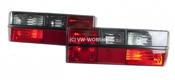 Helder rood/zwart achterlichten Golf 1 grote achterlichten