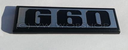 G60 chrome embleem achterzijde