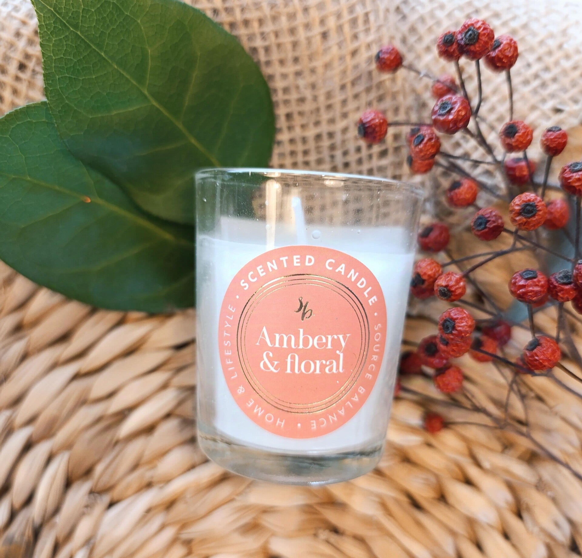 geurkaarsje Amber & Floral