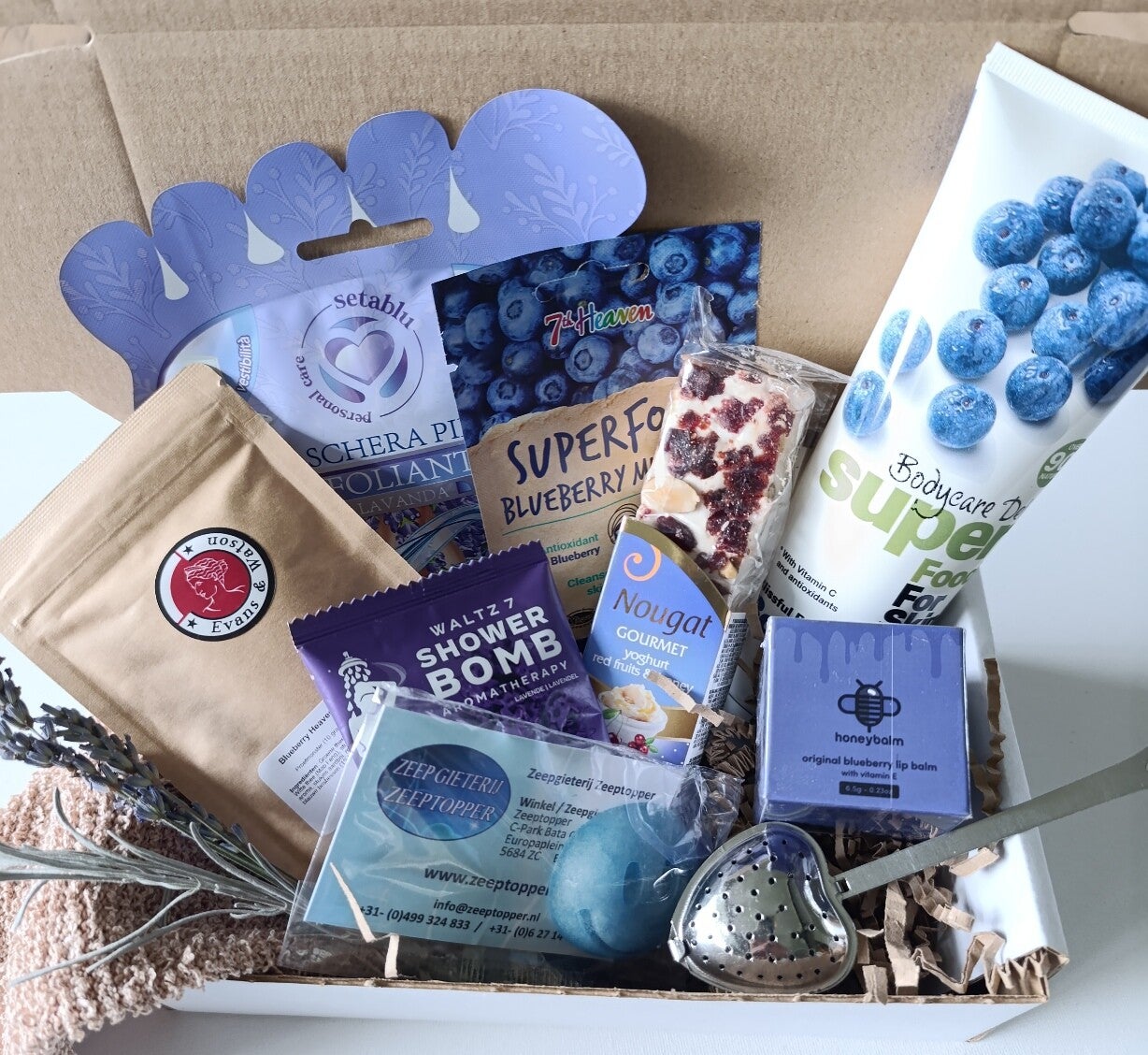 Lavender & Berry Relax Box – Blauw/Paarse Verwenbox