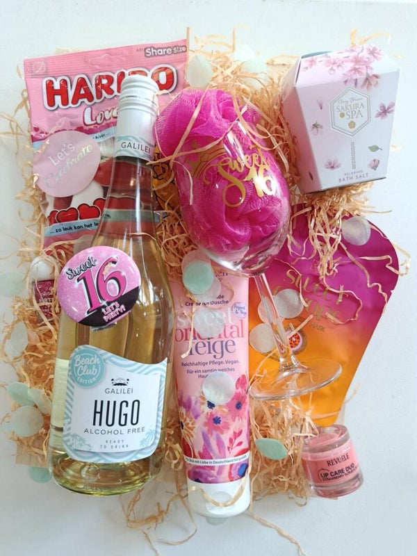 sweet 16 cadeaupakket Pink