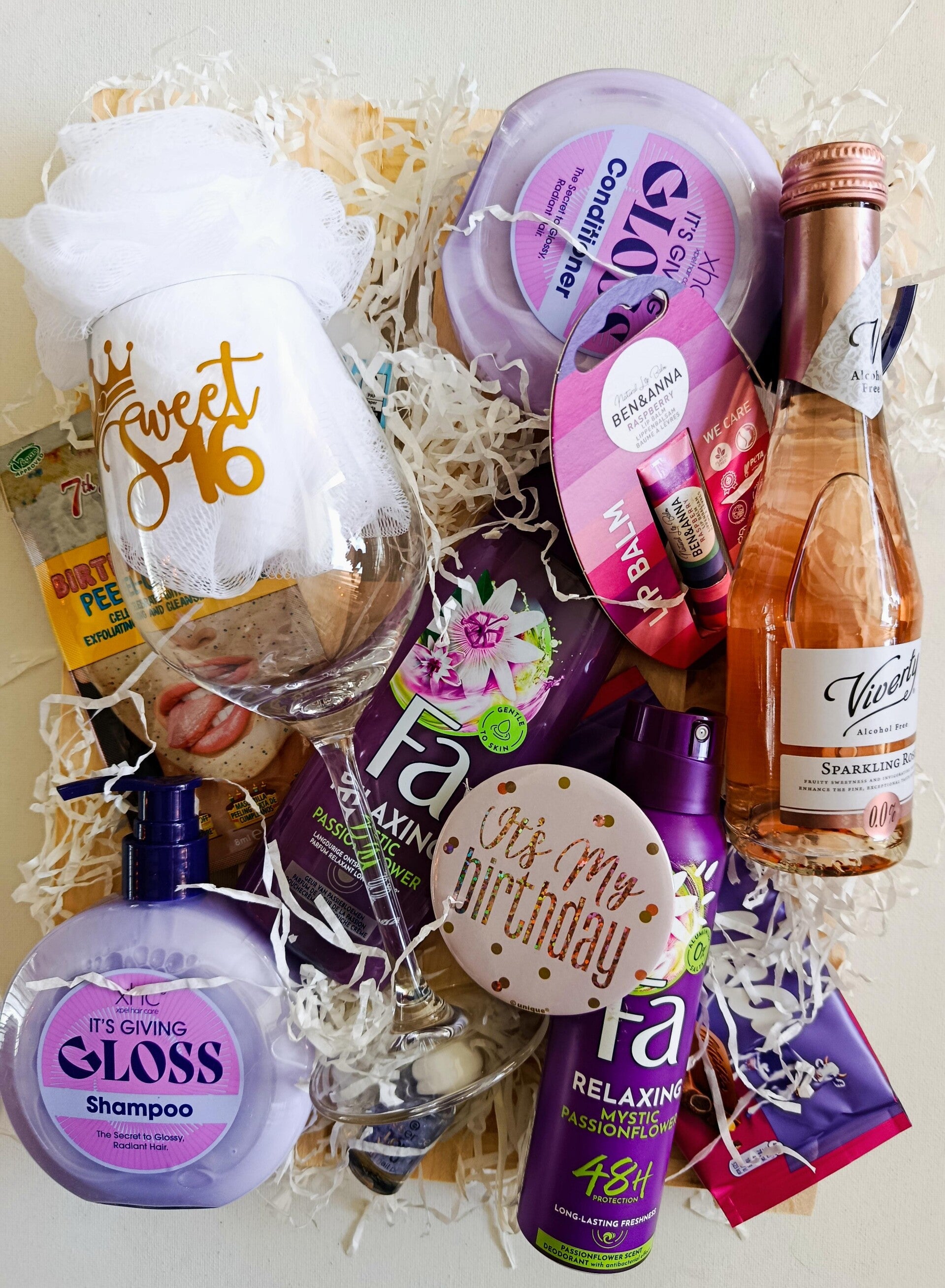 Sweet 16 Purple Glam  - Sweet 16 cadeaupakket