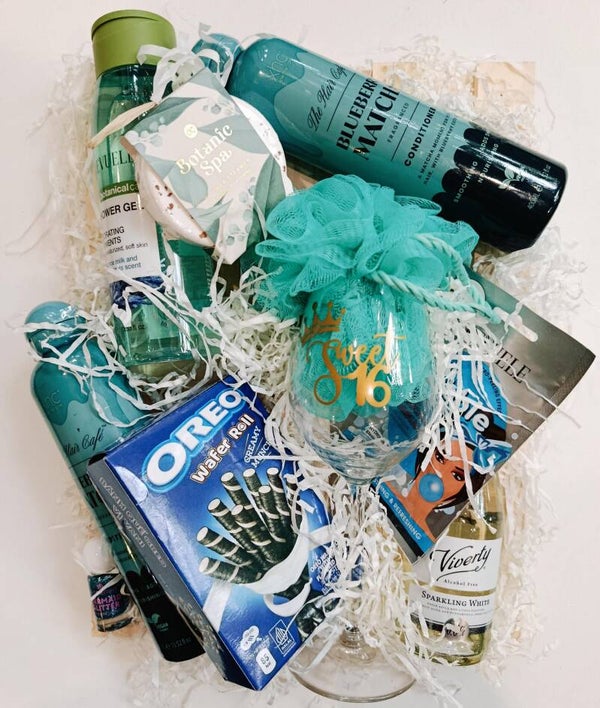 Sweet 16 Blue Edition – Cadeaupakket 16e Verjaardag