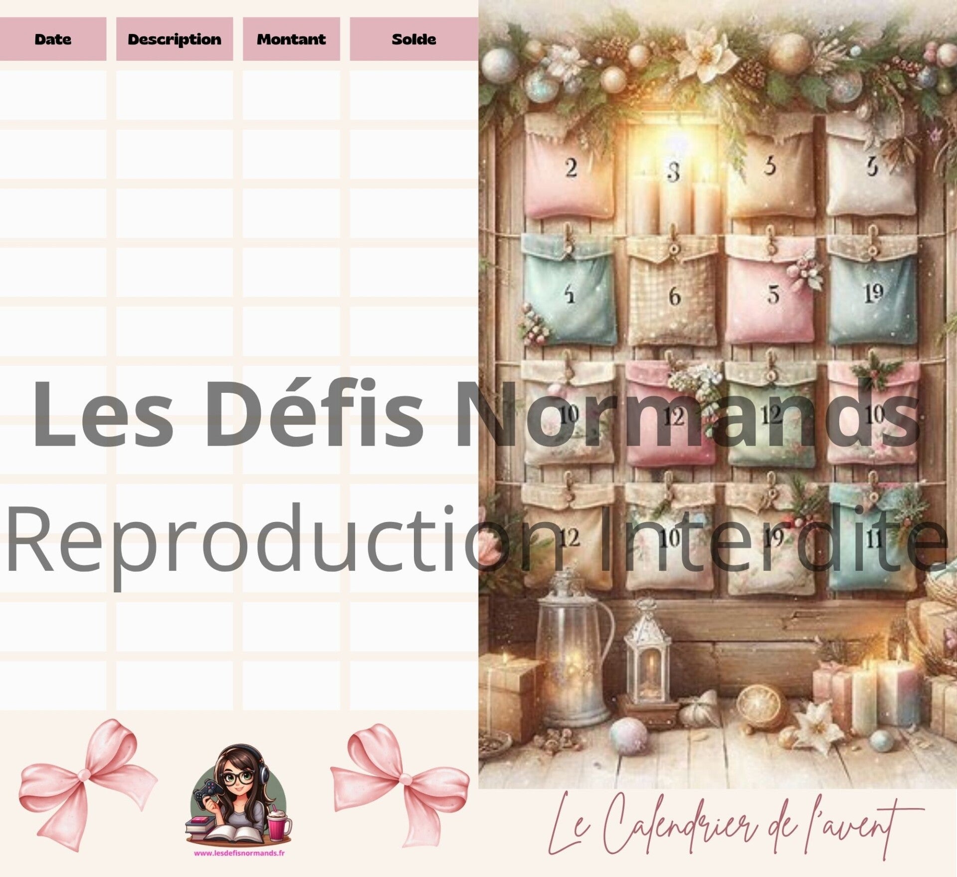 Défi Calendrier de l'avent (Classeur de Noël)