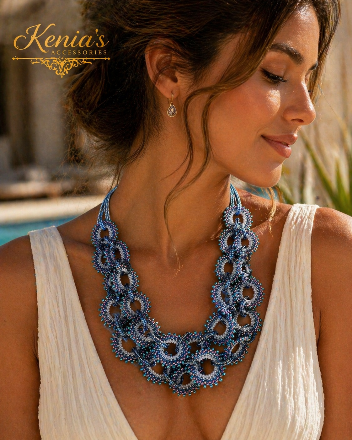 Eisblüte Royale-Haslkette