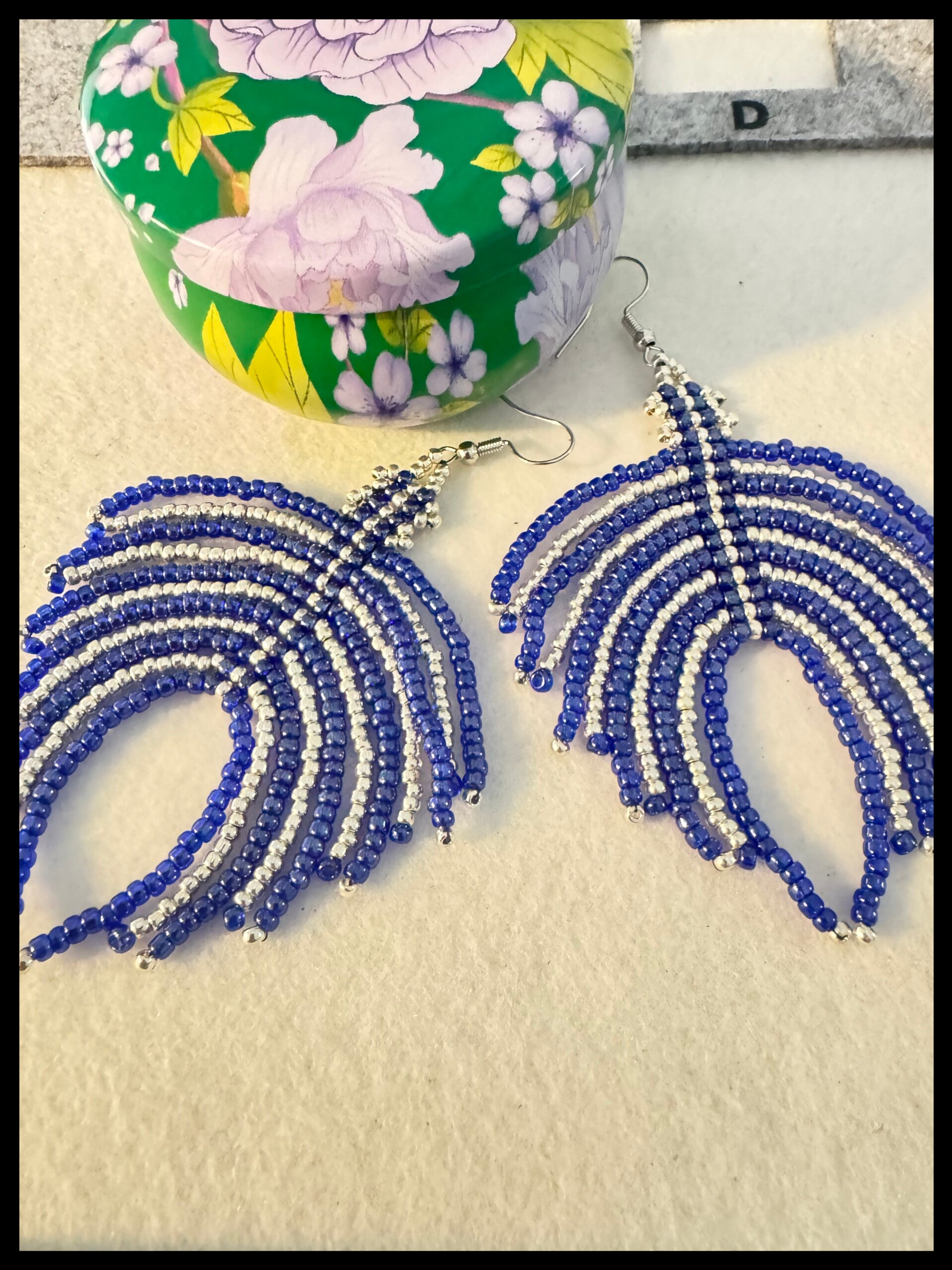 Ohrringe Tiefe Blautöne