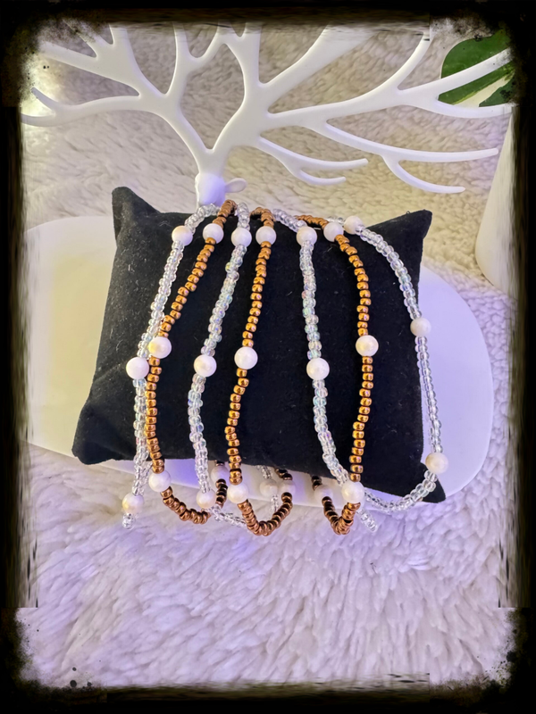 Weiss und Brown Armband