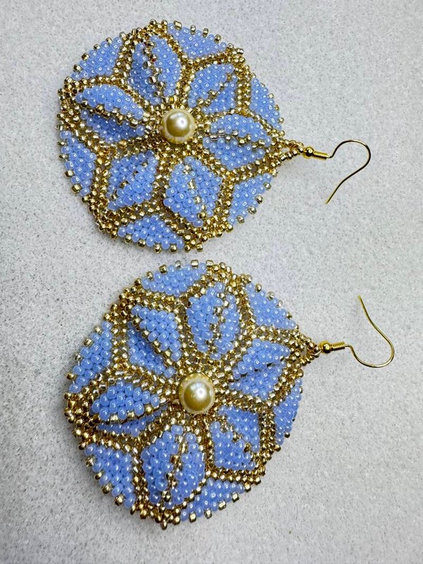 Celestial Blue – 3D Statement Ohrringe