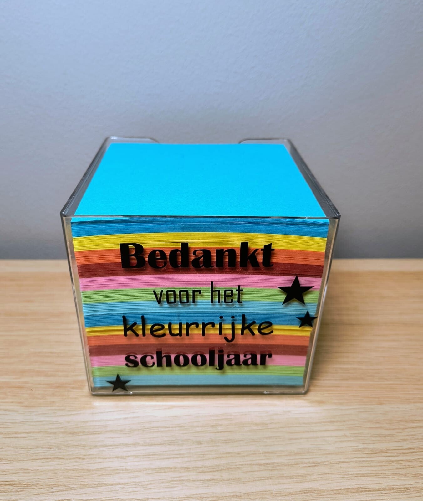 Notitieblok met tekst.