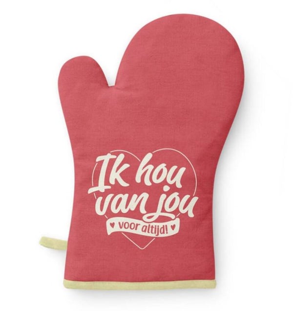 Ovenhandschoen Ik Hou Van Jou.