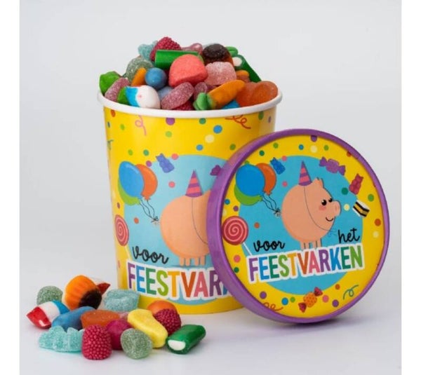 Candy bucket Feestvarken.