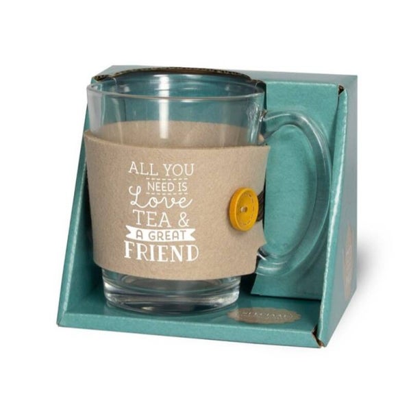 Theeglas All you need is love, tea and a great friend.