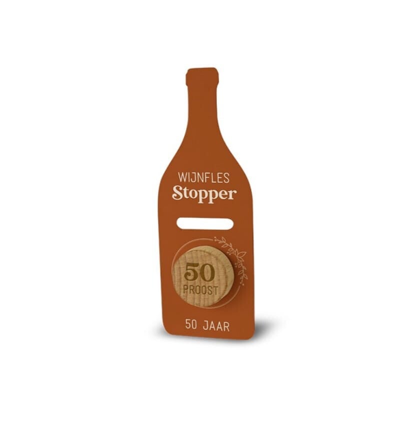 Wijnfles Stopper 50 Jaar.