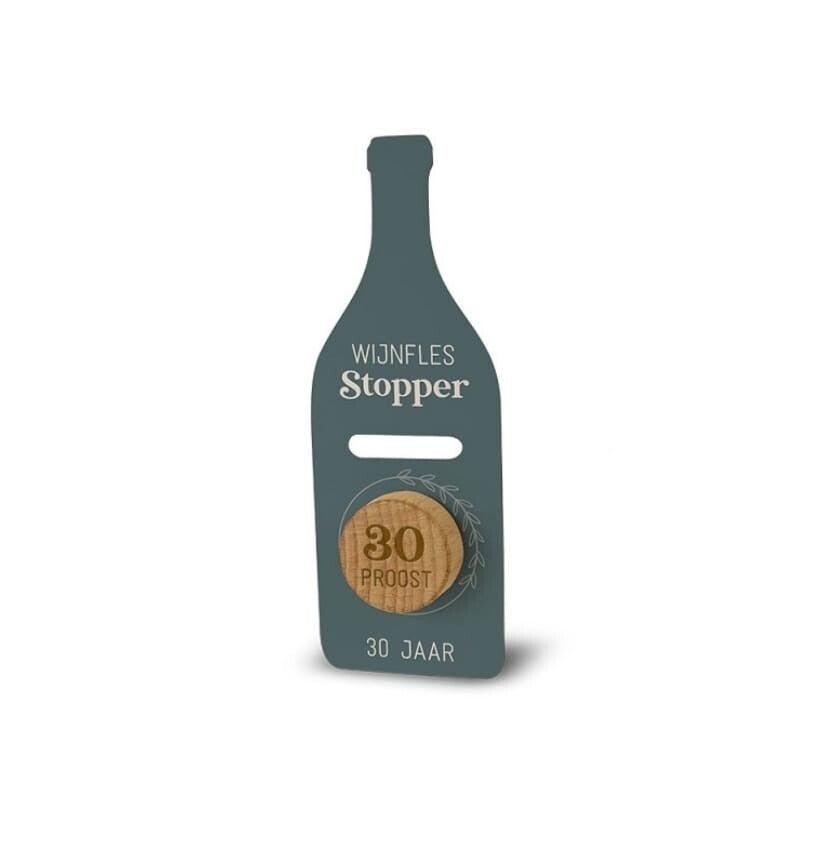 Wijnfles Stopper 30 Jaar.